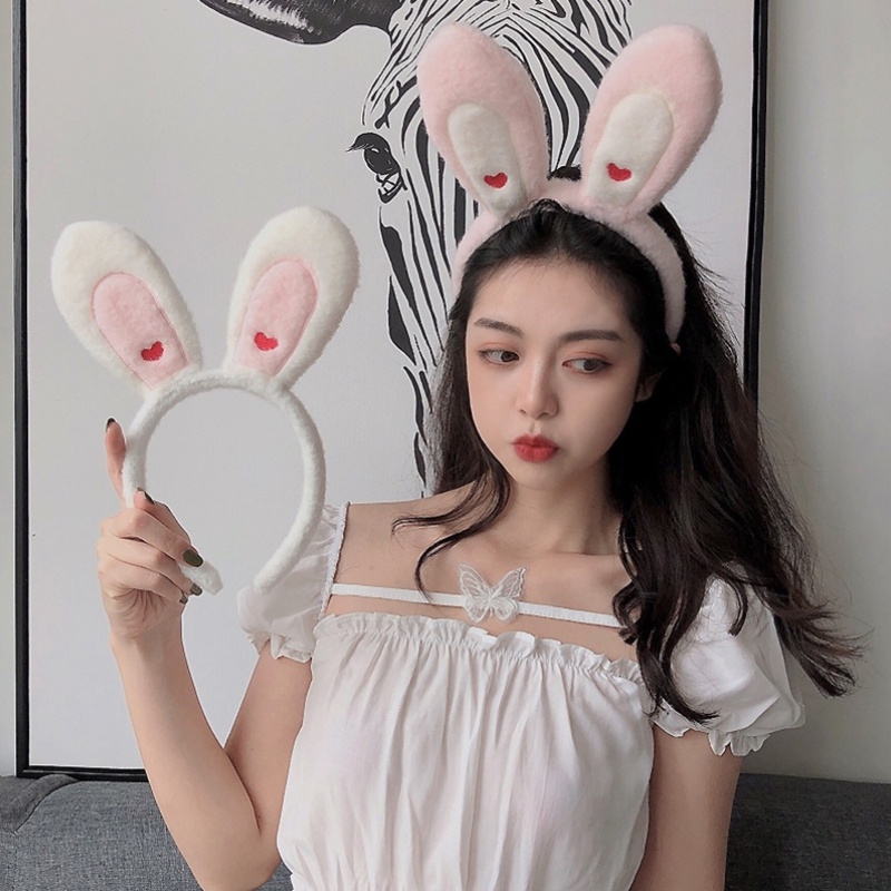 Băng đô rửa mặt hình tai thỏ dễ thương phong cách Hàn Quốc cho nữ