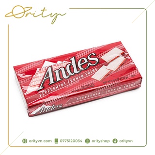 Kẹo Socola vị Bạc hà cay Peppermint Crunch Thins Andes nhập khẩu Mỹ - 132g
