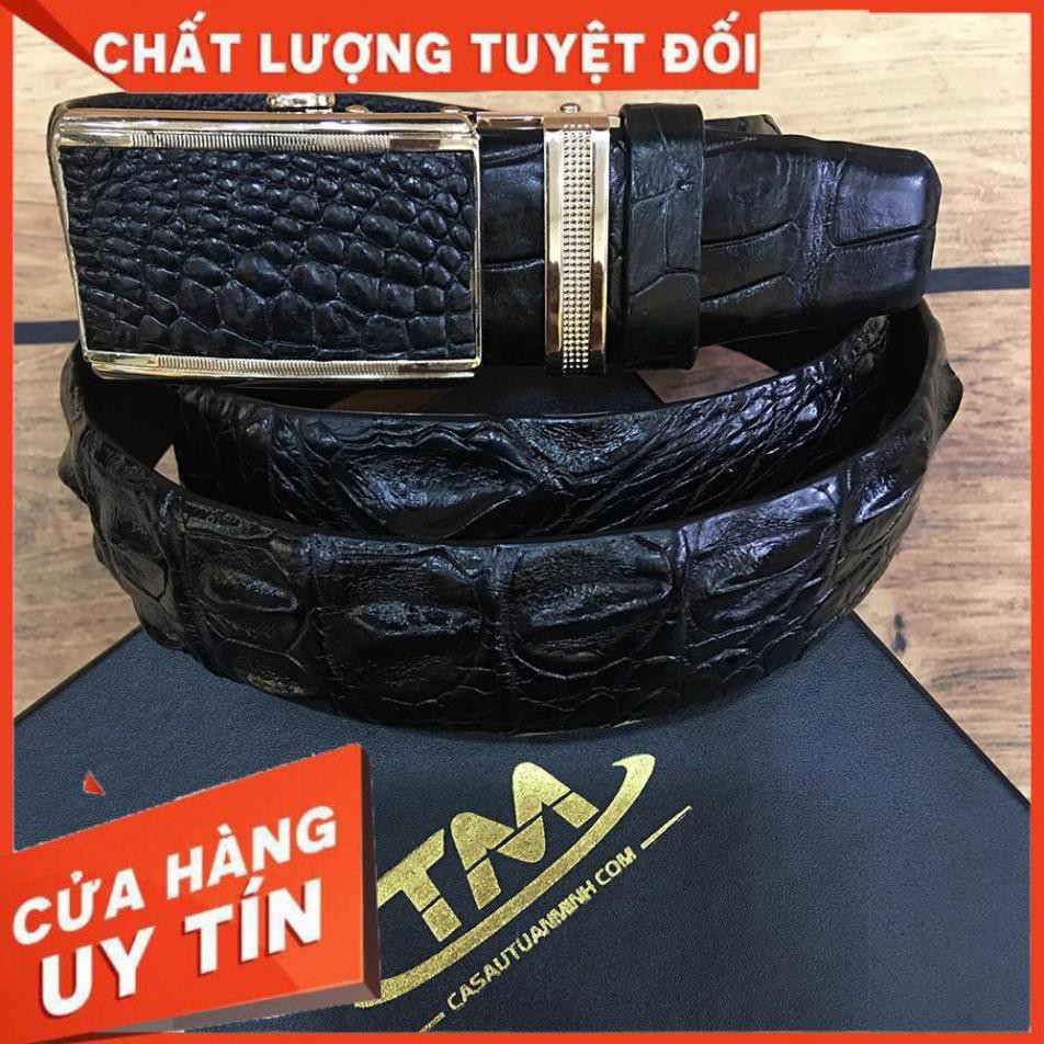 [ Da Cao Cấp 100% ] Thắt Lưng Nam, Dây Nịt Nam Da Cá Sấu Gai Lưng