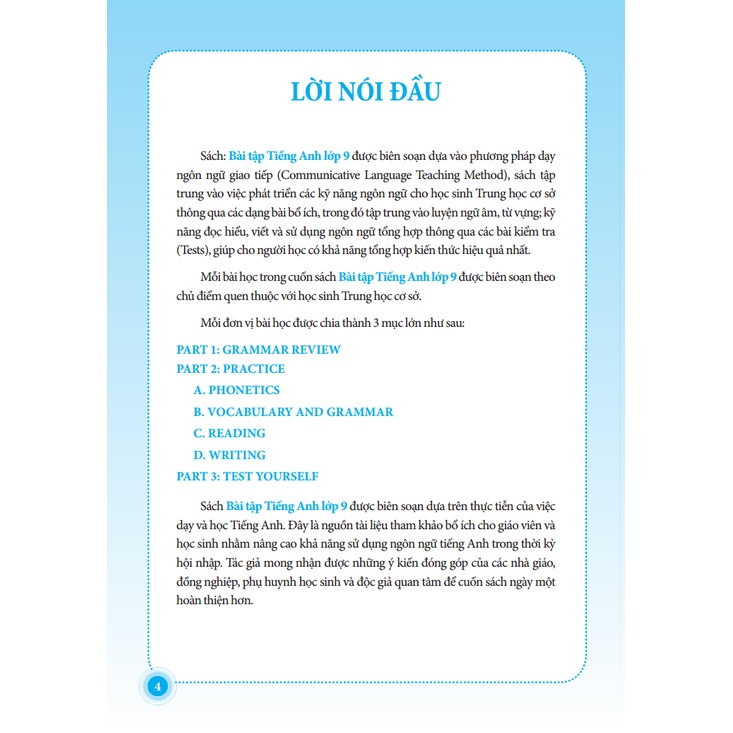 Sách - Bài tập tiếng Anh lớp 9 - Có đáp án (tái bản 01)