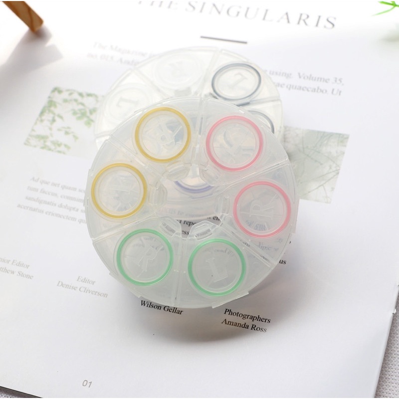 khay đựng lens - kính áp tròng tròn kute