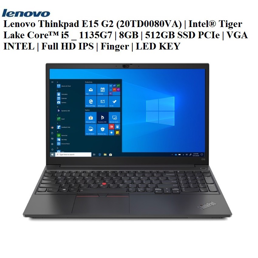 LapTop Lenovo Thinkpad E15 G2 20TD0080VA | Core i5 _ 1135G7 | 8GB | 512GB SSD PCIe | 15,6" Full HD IPS | FreeDos | BigBuy360 - bigbuy360.vn