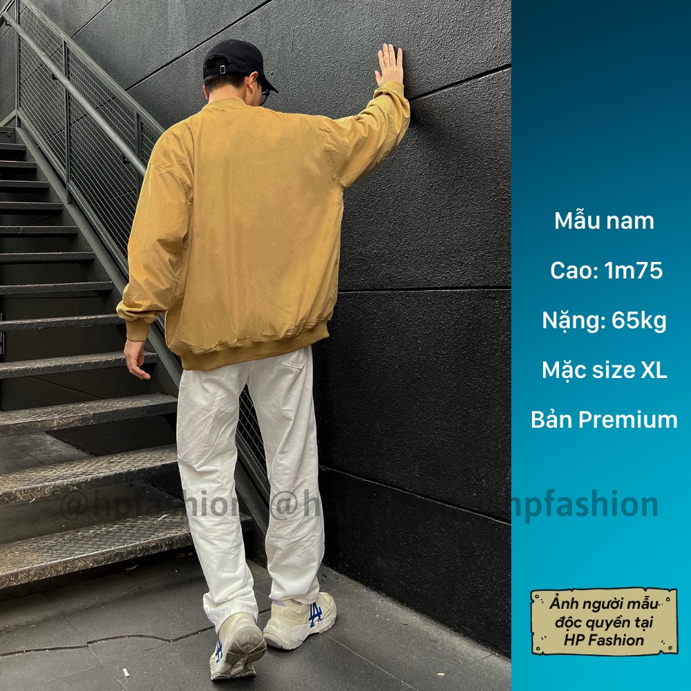 Áo khoác bomber trơn chất nhung tăm cao cấp phong cách Hàn Quốc form unisex nam nữ - B01 - Happy Style