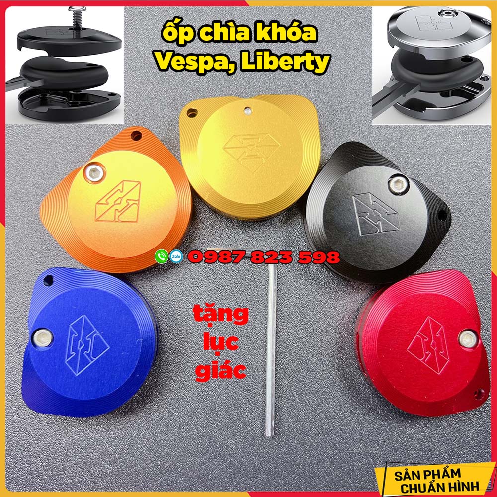 Ốp Cnc Chìa Khóa Vespa , Liberty ( Spirit Beast Chính Hãng Tặng Lục Giác)