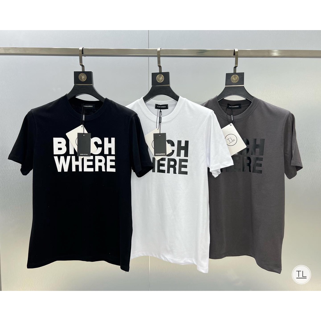 Áo thun nam Bitch Where cổ tròn mát mẻ - 3 màu mẫu mới nhất 2022 - in hai mặt áo