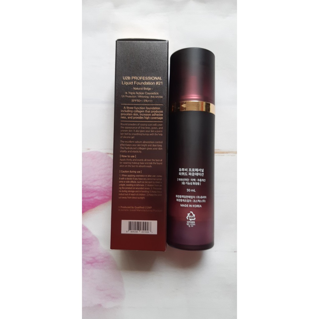 [Chính hãng] kem nền hd collagen U2b - U2b liquid foundation hd collagen (Mẫu mới)