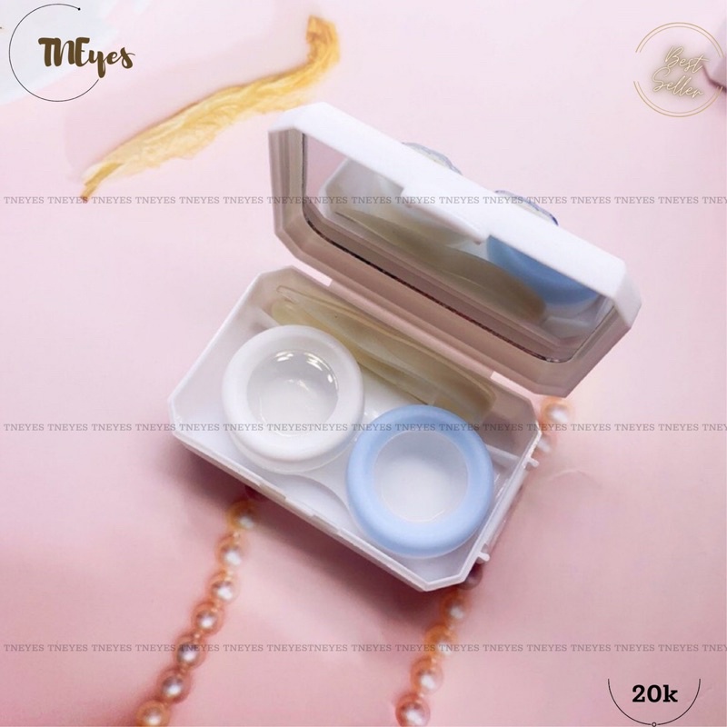 Khay Mini Đựng Lens Kính Áp Tròng Có Gương Full Dụng Cụ Đeo