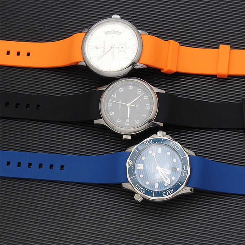 Dây Đeo Đồng Hồ Bằng Silicone Thay Thế Cho Casio Seiko Acr End 18/19/20/21/22/24mm