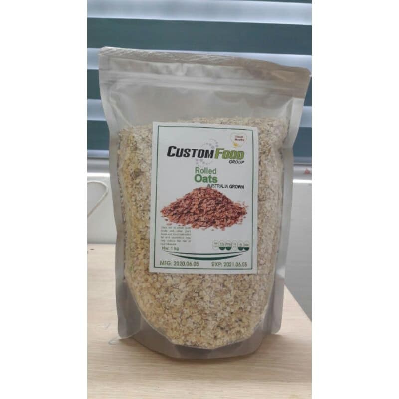 500g Yến mạch nguyên cám cán mỏng nguyên hạt QK.