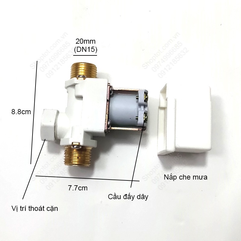 Van nước điện từ thường đóng loại 12V hoặc 220V-TS1013, ren ngoài DN15-G1/2