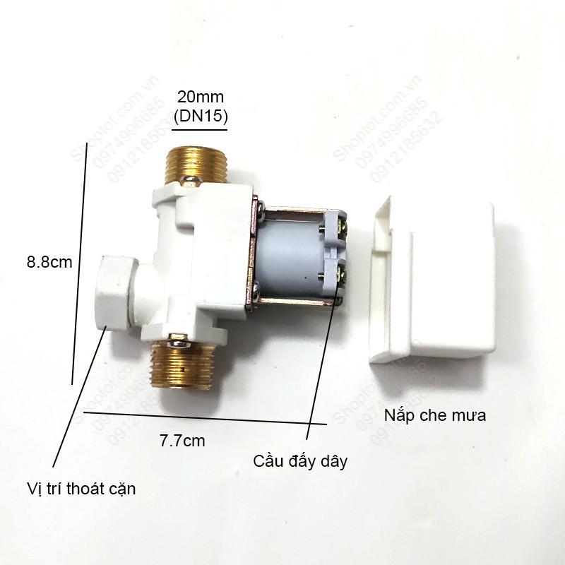 Van nước điện từ thường đóng loại 12V hoặc 220V-TS1013, ren ngoài DN15-G1/2 (loại tốt, có thể dùng cho nước nóng)