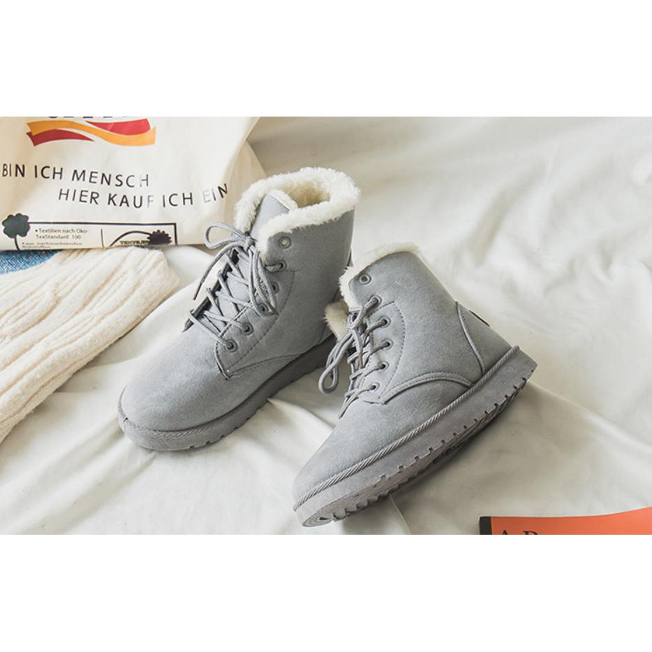 Boots Nữ Lót Lông Mùa Đông Siêu Ấm - Giày Boots Nữ Phong Cách Hàn Quốc | BigBuy360 - bigbuy360.vn