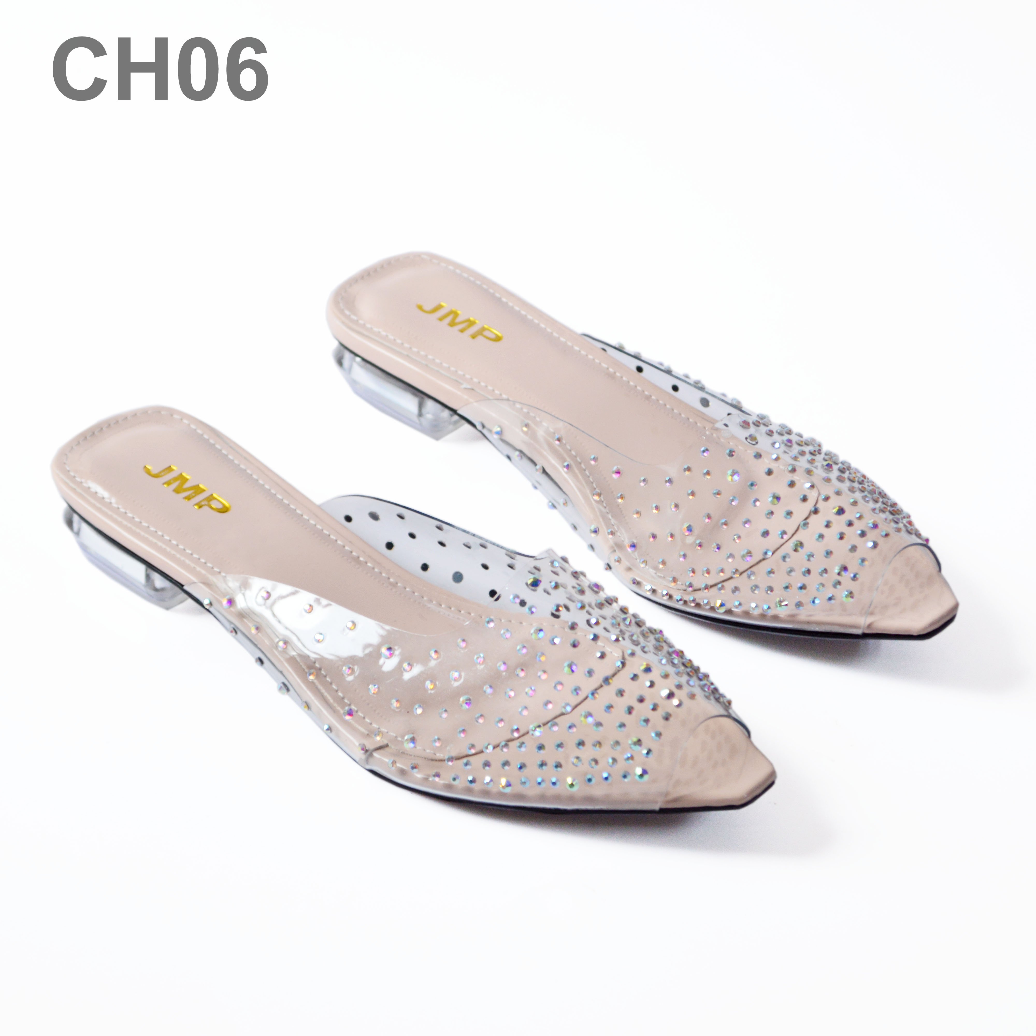 Dép quai trong đính hạt cho nữ tính sang trọng 2cm - CH06