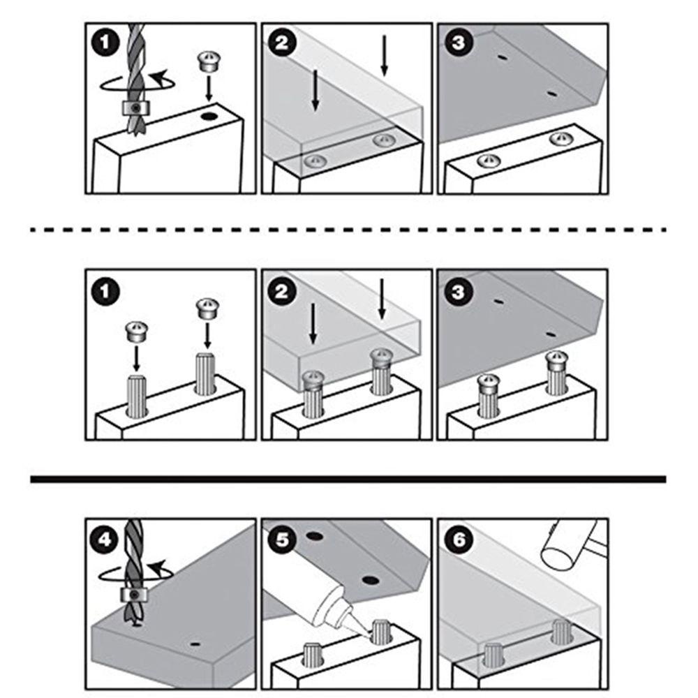 YNATURAL Ghim Cài Trơn Chính Xác Kích Thước 6 / 8 / 10 / 12mm Chuyên Dụng Cho Làm Gỗ