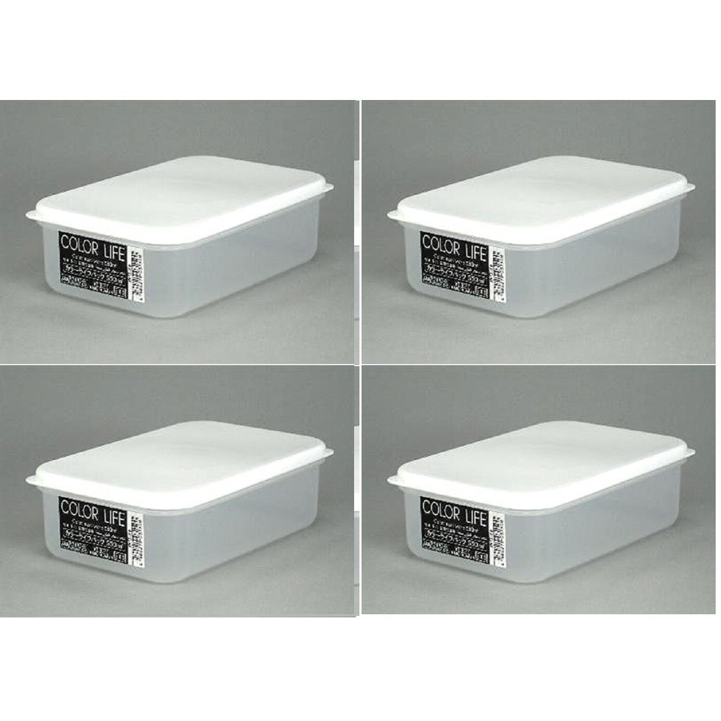 Daiso Hộp Nhựa Color Seal Ware Màu Trắng 550Ml