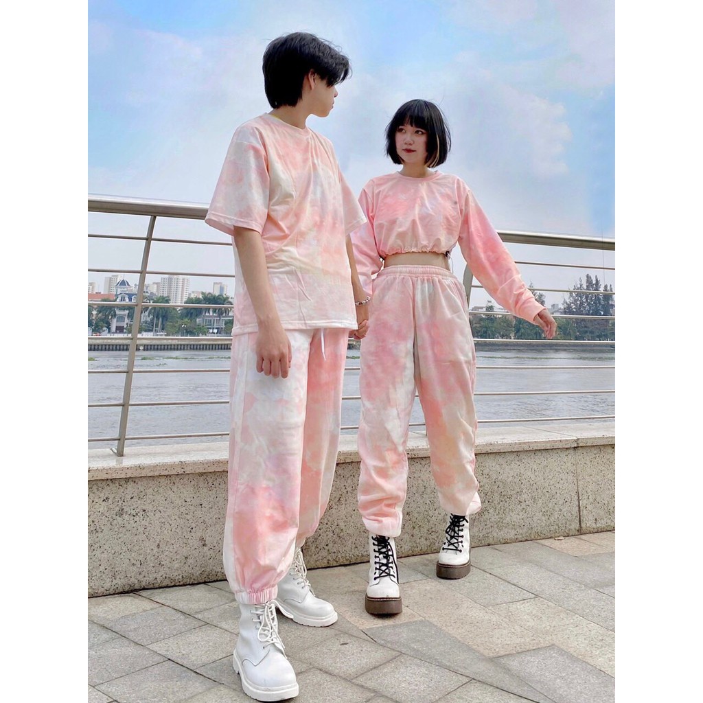 Quần Jogger 3D Ulzzang Unisex Jogger Loang Màu Bo Lai - MM