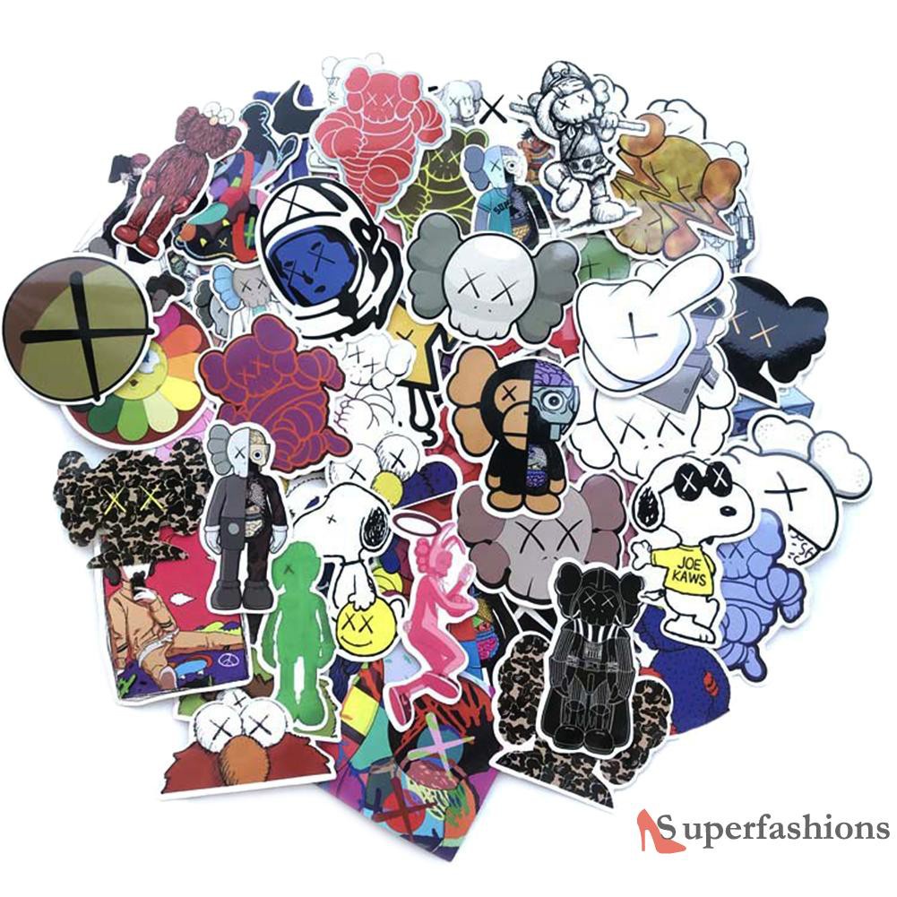 【Hot Sale】64pcs Cartoon Car Trolley Case Sticker Waterproof Luggage Notebook Decals