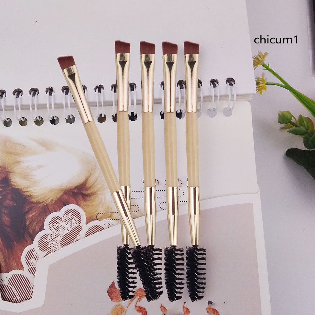 Cọ Vẽ Lông Mày Hai Đầu Tay Cầm Bằng Tre