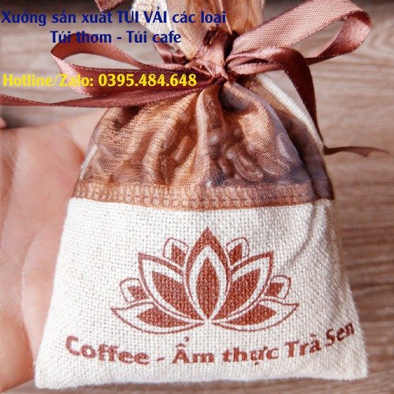 Túi vải thơm túi cafe, túi vải thân thiện môi trường {Xưởng Sản xuất}