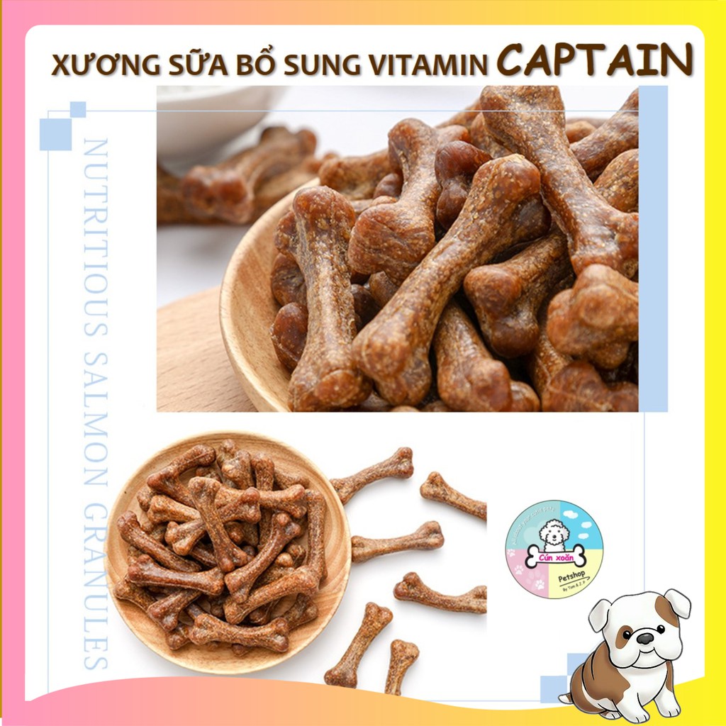 Bánh thưởng cho chó Captain 🦴xương bổ sung Canxi🦴 (300g/30 cây nhỏ)