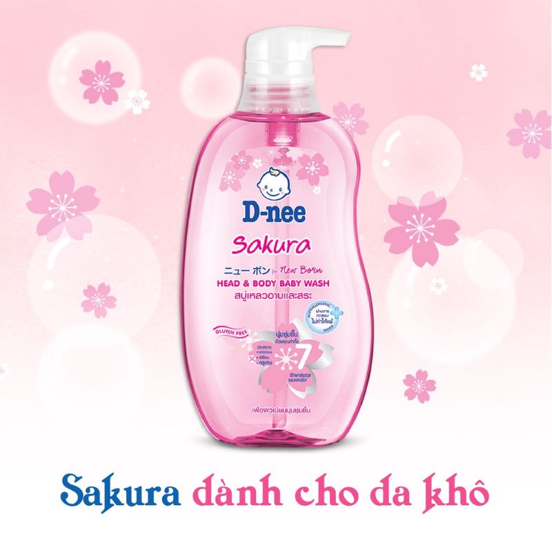 Sữa tắm gội Dnee 380ml cho bé sơ sinh đến lớn