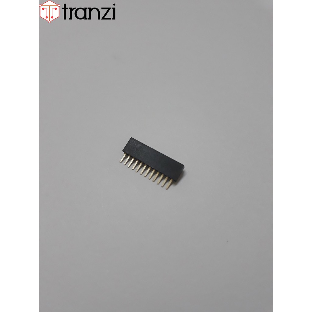 Giăm cắm 1.27mm đơn cái thẳng 12P 4.3mm đen - túi 5 cái