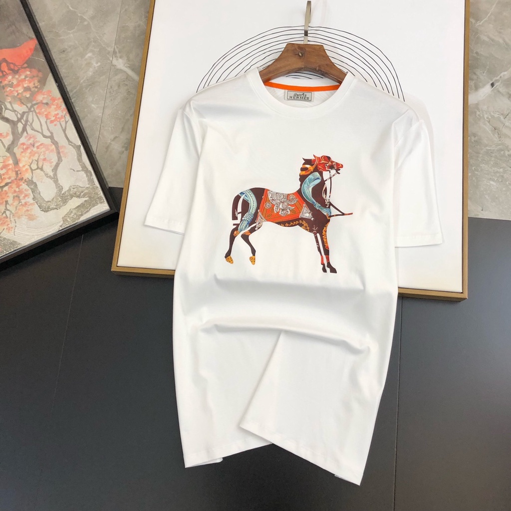 Áo Thun Tay Ngắn In Chữ Herm Thoải Mái Thời Trang Cho Cặp Đôi Size S-5X