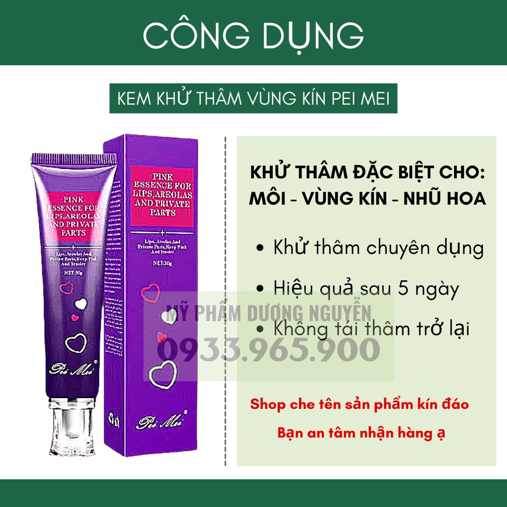 Chống Thâm Môi - Làm Hồng Môi - Nhũ Hoa - Vùng Kín Pei Mei Sexy Pink Bioaqua 30g