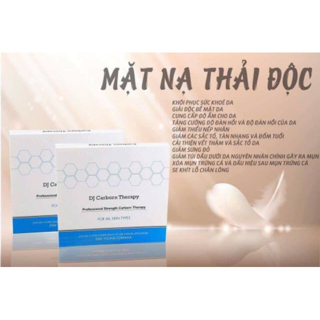 Hộp Mặt nạ thải độc CO2 DJ Cacborn Therapy làm dịu da kích ứng, làm giảm mụn sưng đỏ