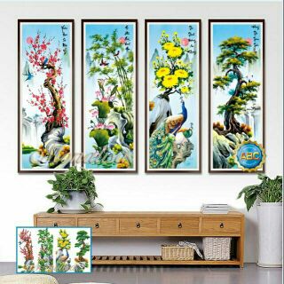 TRANH ĐÍNH ĐÁ TỨ QUÝ TÙNG CÚC TRÚC MAI y8196  Y8198 DF251 DF252 DF526 Y8084 Y8293 DF253 Y8181 Y8085 DF2255 DF194