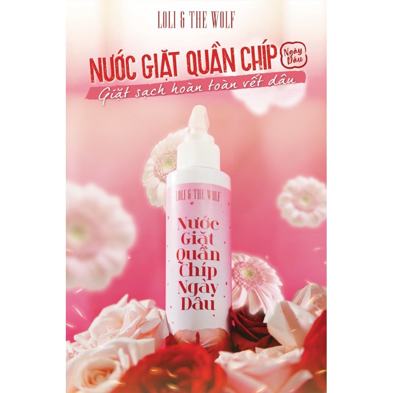 Nước giặt quần chip nữ cho ngày dâu thơm mát, tẩy sạch vết ố chai vòi nhấn 150ml - LOLI &amp; THE WOLF