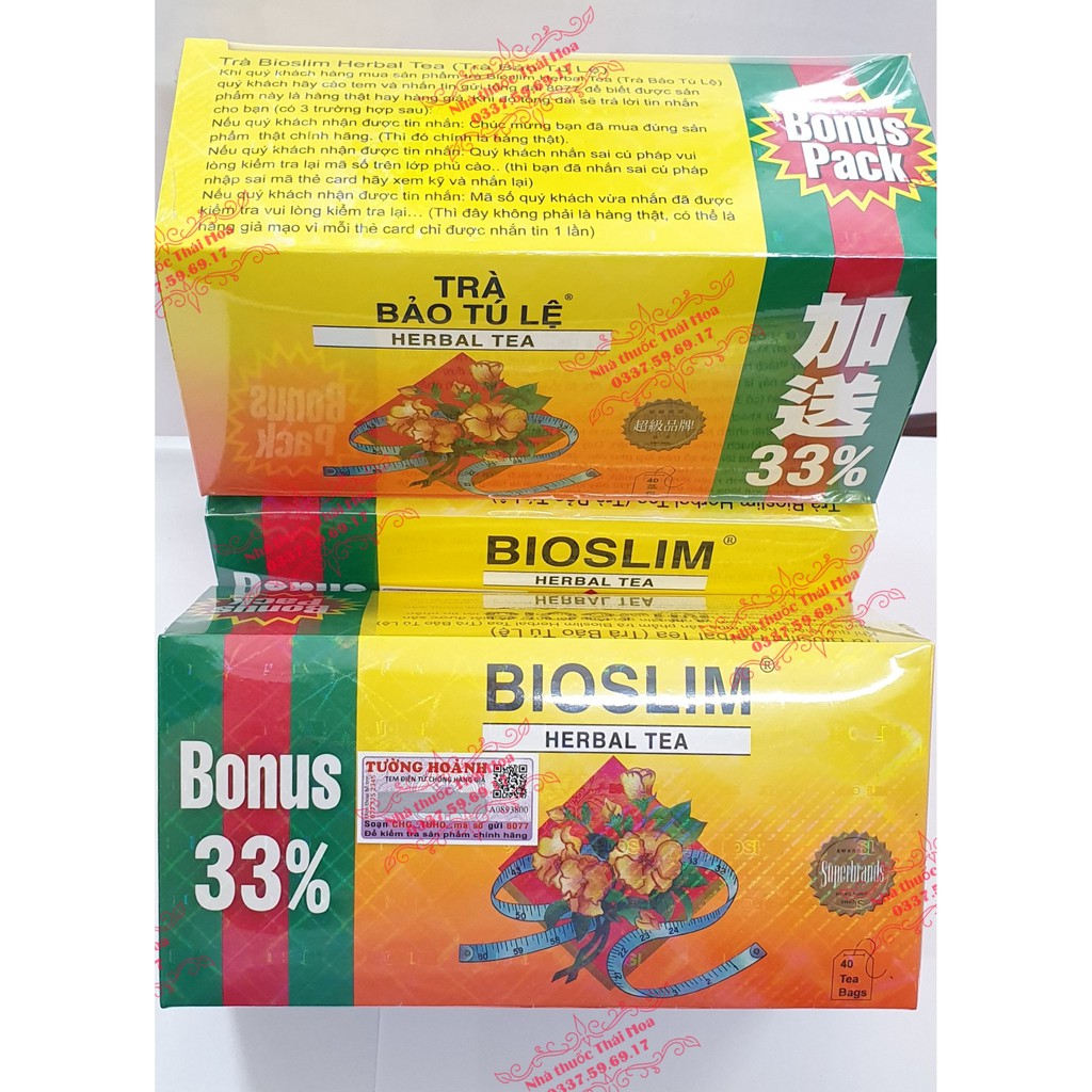 COMBO 2 HỘP TRÀ GIẢM CÂN BIOSLIM