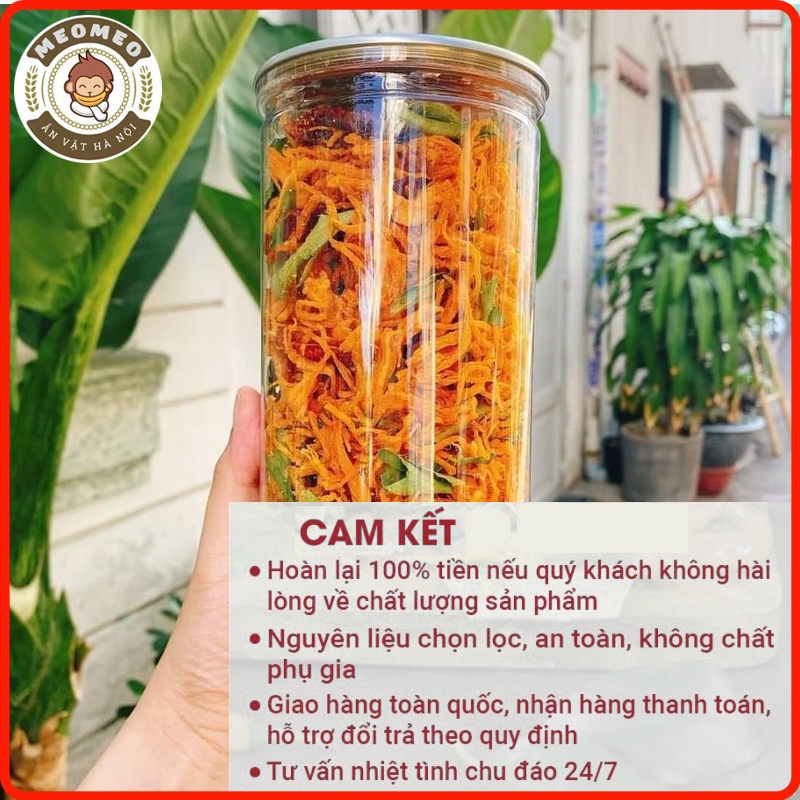 Khô gà lá chanh 300g loại ngon, gà khô lá chanh chuẩn vị MEOMEO đồ ăn vặt Hà Nội, tốt cho sức khỏe, ít béo | BigBuy360 - bigbuy360.vn