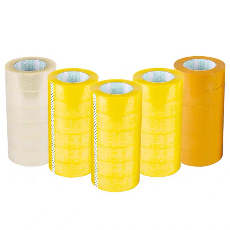 Cuộn Băng Dính Đóng Hàng OPP Màu Vàng Chanh Bám Dính Tốt, Không Thấm Nước Dài 190Y