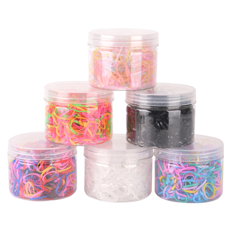 Hộp 500 Dây Buộc Tóc Co Giãn Tiện Dụng