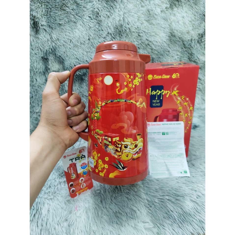 Phích TẾT Đựng Nước, Pha Trà 1 Lít Cao Cấp Chính Hãng Rạng Đông RD 1040 TS