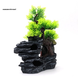 Đồ trang trí núi đá mini trang trí bể cá