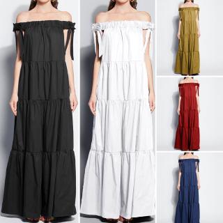 Đầm maxi cổ yếm hở lưng phong cách quyến rũ dành cho nữ