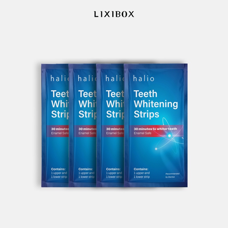 [HB Gift] Combo 4 Miếng Dán Trắng Răng Halio Teeth Whitening Strip