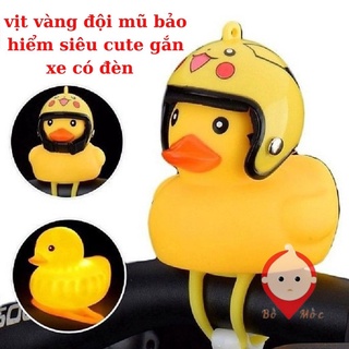 Bộ Thú Chơi Vịt Gắn Xe ,Vịt Đội Mũ Bảo Hiểm Có Đèn Bật Sáng Shop Bố Mốc