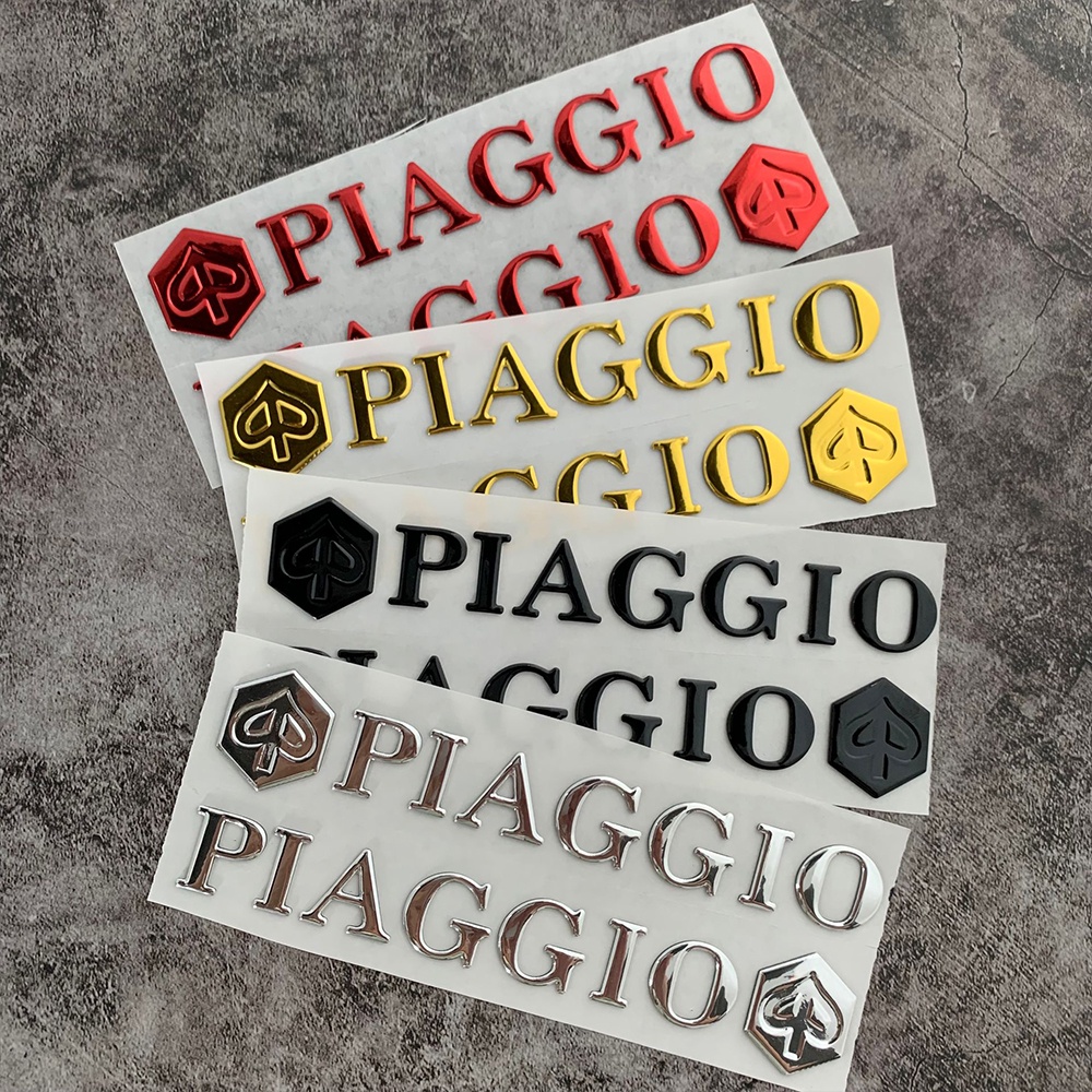 3D PIAGGIO Biểu tượng Nhãn dán Xe máy Thân hình Khung xe Không thấm nước đề can Phụ kiện xe máy