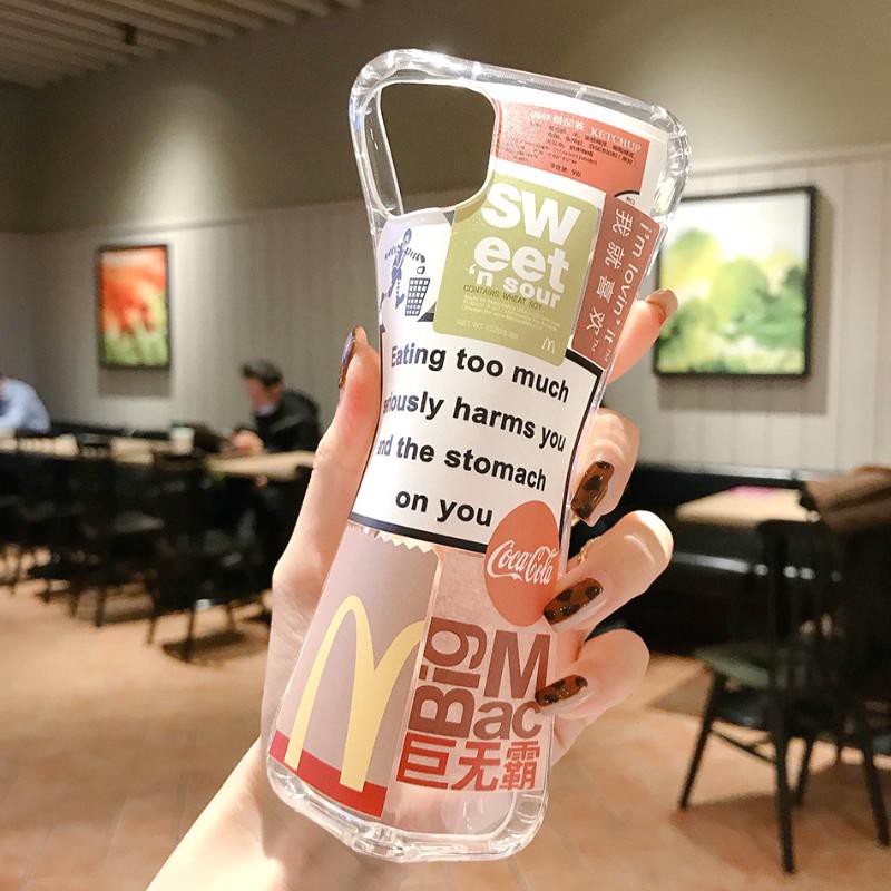 Ốp iPhone Trong Suôt Thời Trang In Logo Starbucks McDonald Dành Cho Iphone 12 11 Pro ProMax X Xs Max Xr 6s 7 8 Plus