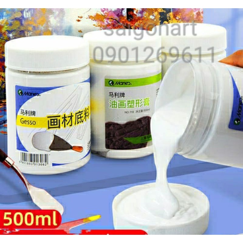 Gesso, Hồ Toan Bảo Vệ Nền Và Bột Đắp Nổi 3D Trang Phù Điêu Maries