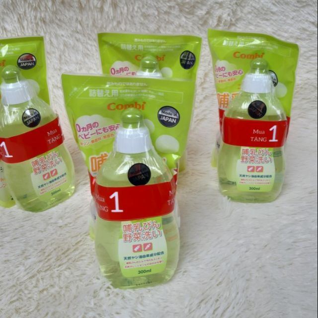 Nước rửa bình combi nhật (tặng kèm túi)