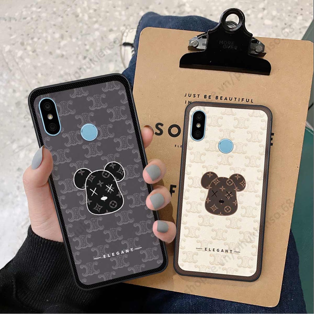 Ốp lưng điện thoại Xiaomi Redmi 6 Pro / Mi A2 Lite elegant, gấu be@rbrick cao cấp, vỏ ốp rẻ đẹp