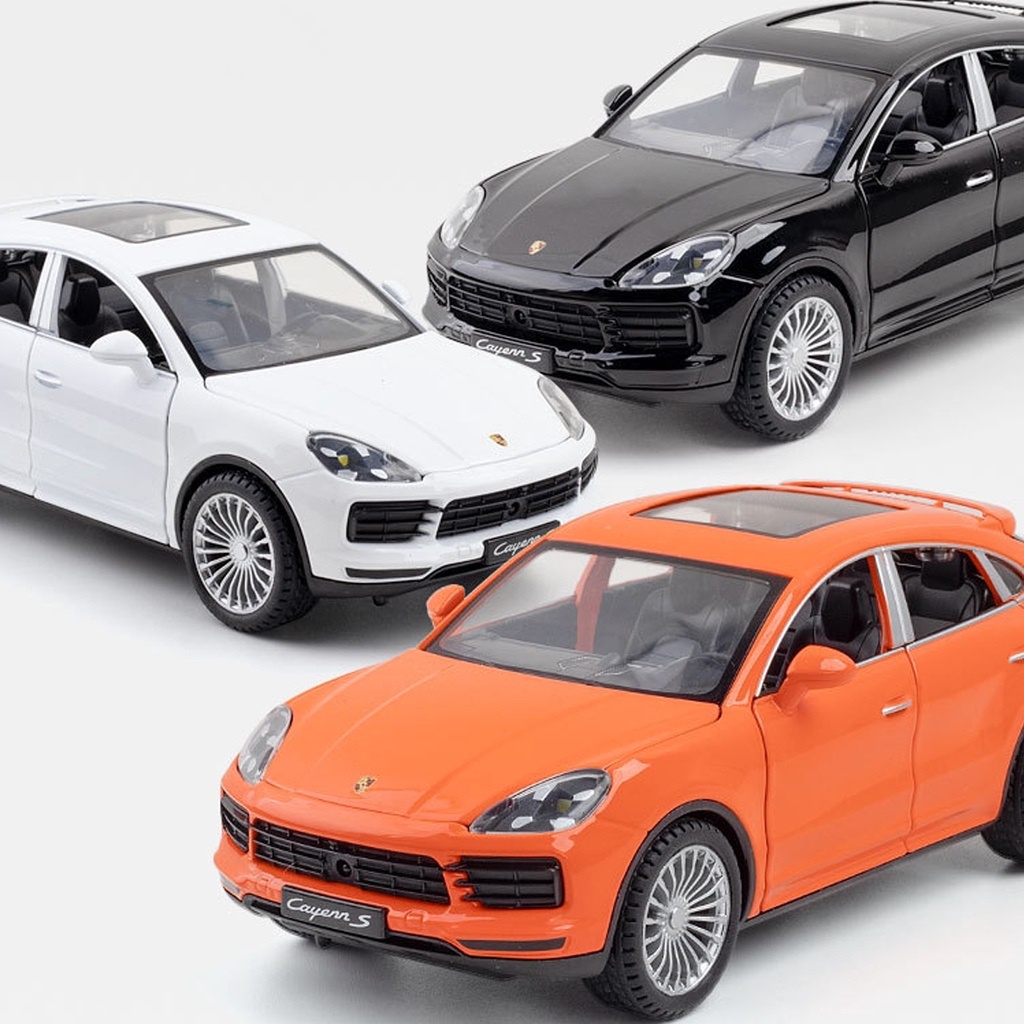 Mô hình tĩnh hợp kim siêu bền Porche Cayenne S tỉ lệ 1:24 có cửa, cốp sau và nắp capo mở được, có đèn và âm thanh