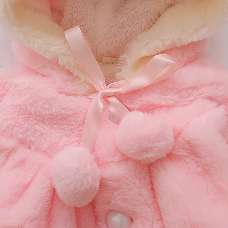 Áo khoác hoodie phối ren dễ thương thời trang mùa đông cho bé gái 6 tháng - ảnh sản phẩm 4