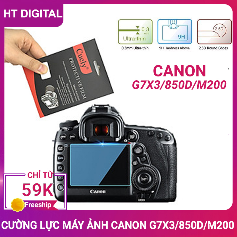 Màn hình cường lực Canon G7X3/850D/M200 Miếng dán kính cường lực màn hình máy ảnh Canon
