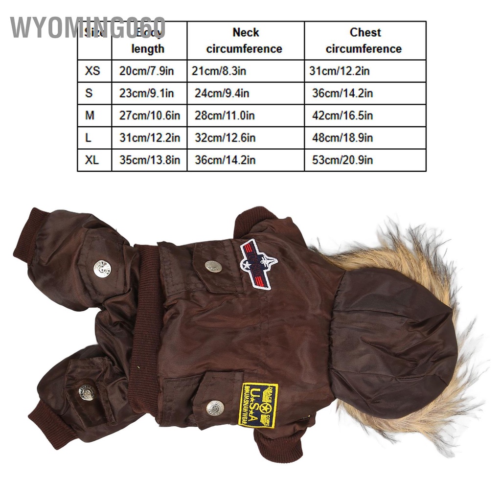 [Hàng Sẵn] Áo khoác cho chó có đệm bông và Polyester Ấm áp  mềm mại thoải mái thú cưng mùa thu đông vừa nhỏ 【Wyoming060】
