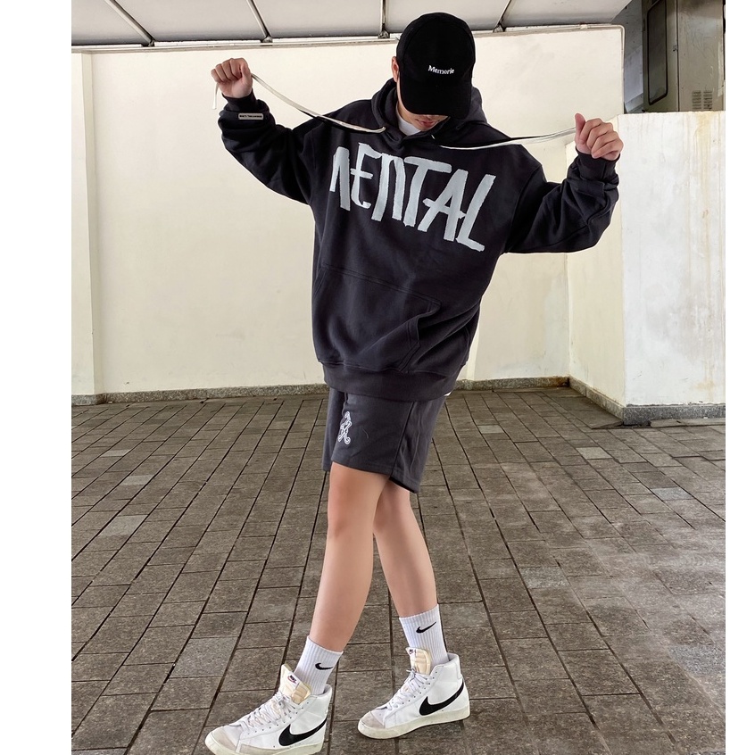 Áo Hoodie Unisex In Art Work Cao Cấp MENTAL® - Printed Logo Hoodie